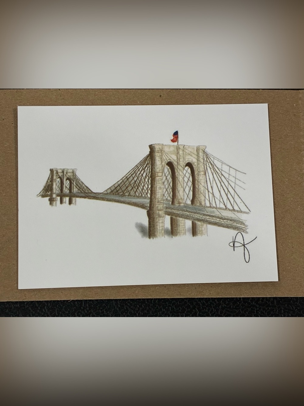 A Little Shop In NYC Brooklyn Bridge Mini Print (Not Inciardi) Vending Machine